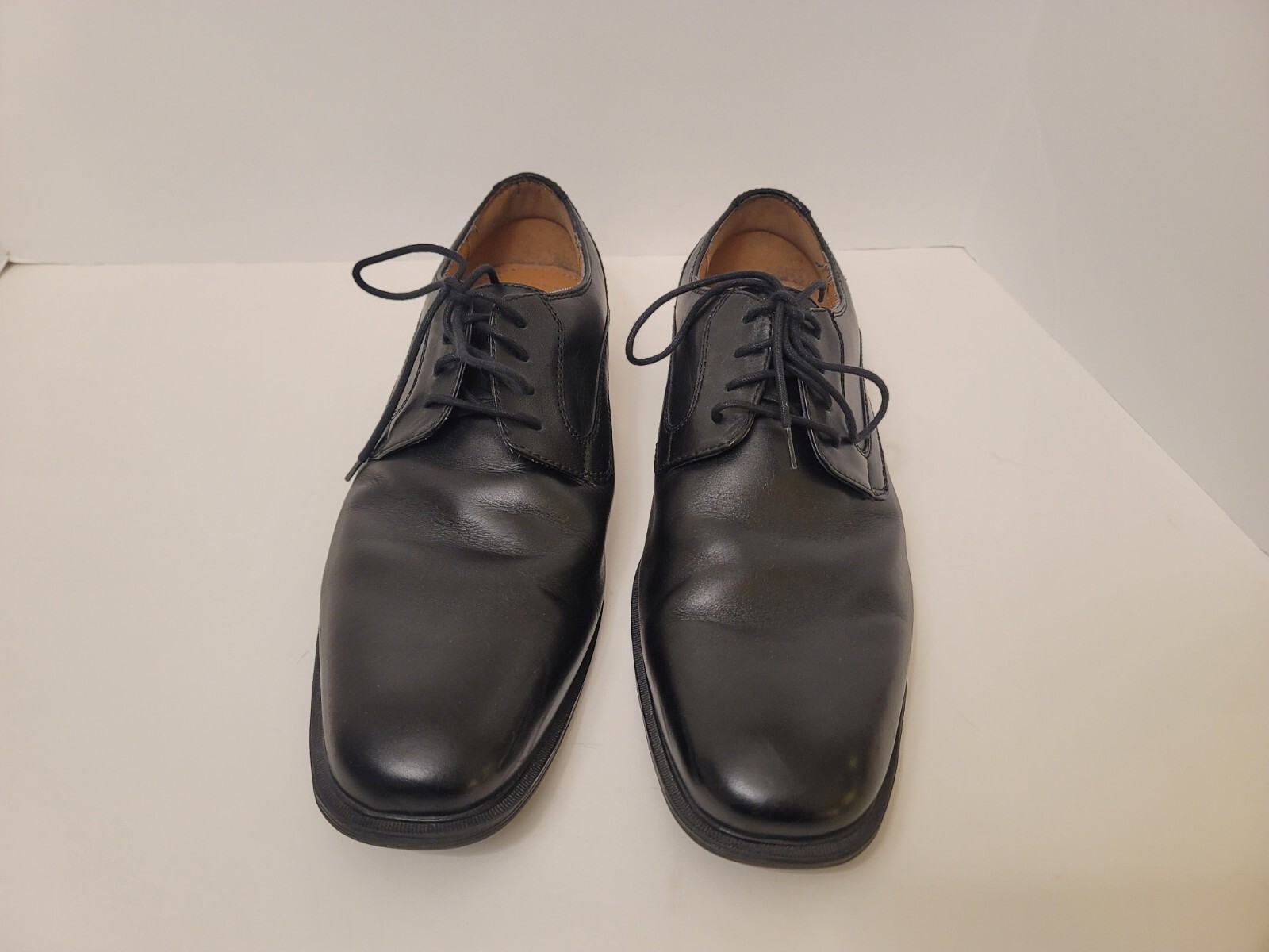 SAOLA G.H. Scarpe eleganti Oxford Bass & Co. da uomo Gregory in pelle nera taglia 12