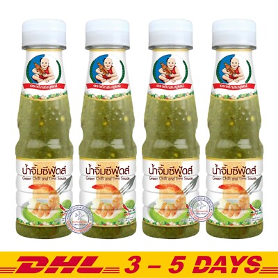 Dek Som Boon Healthy Boy Seafood Dipping Sauce Thai Chili Lime Sour 165g x 4