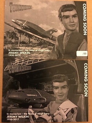 THUNDERBIRDS: PROMO CARDS: PREVIEW SET - PR1 & PR2 - BLACK & WHITE PROOF CARDS