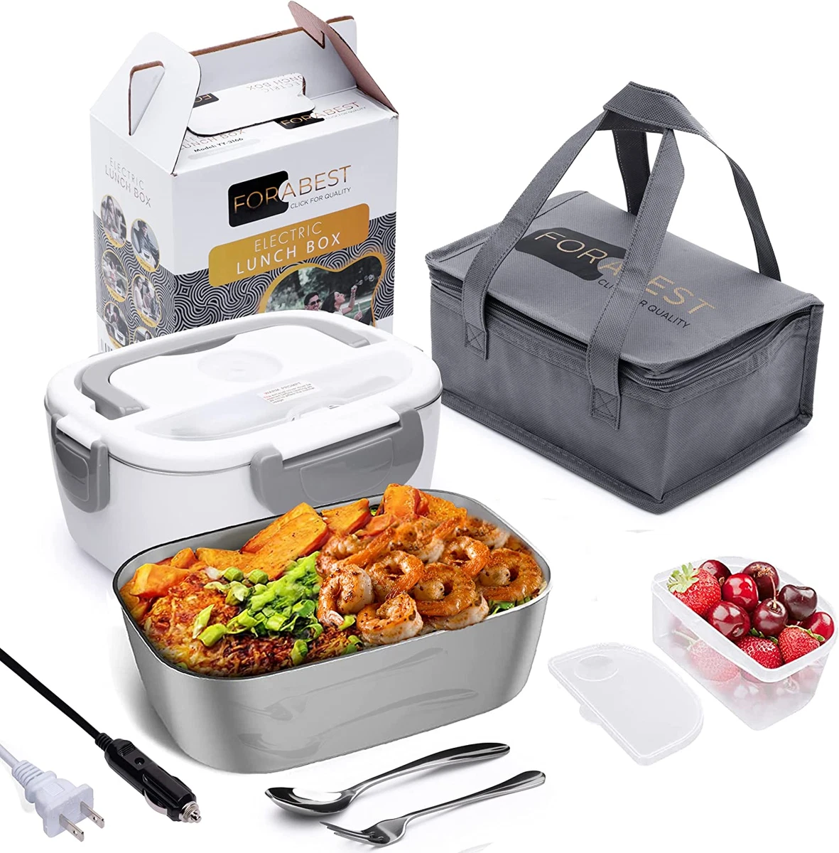 Electric Lunch Box - Fast 60W Food Heater 3-In-1 Portable Food Warmer Lunch  Box