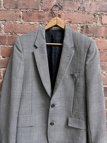 Paul Smith Mens Jacket, Sz 38, Gray Prince of Wales Check Wool/Mohair, Italy - Picture 4 of 16