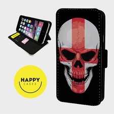 ENGLISH SKULL FIGHTER - Faux Leather Flip Phone Case Cover - iPhone/Samsung
