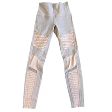 Alo High Rise Moto Leggings Pink Size S Full Length Athletic Yoga Workout