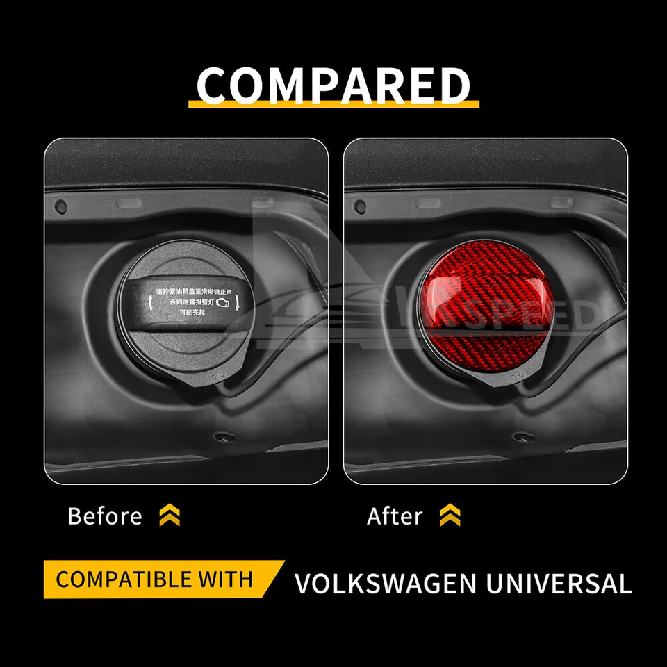 Fuel Gas Tank Cap Cover Red Carbon Fiber For Audi RS7 S3 S4 S5 S6S7 S8 SQ5 SQ7 - Изображение 2 из 4