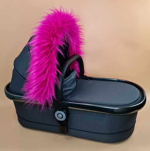 Pram Hood Fur Trim Accessories Luxury FAUX Furs For Pushchair Stroller Carrycots - Picture 6 of 32