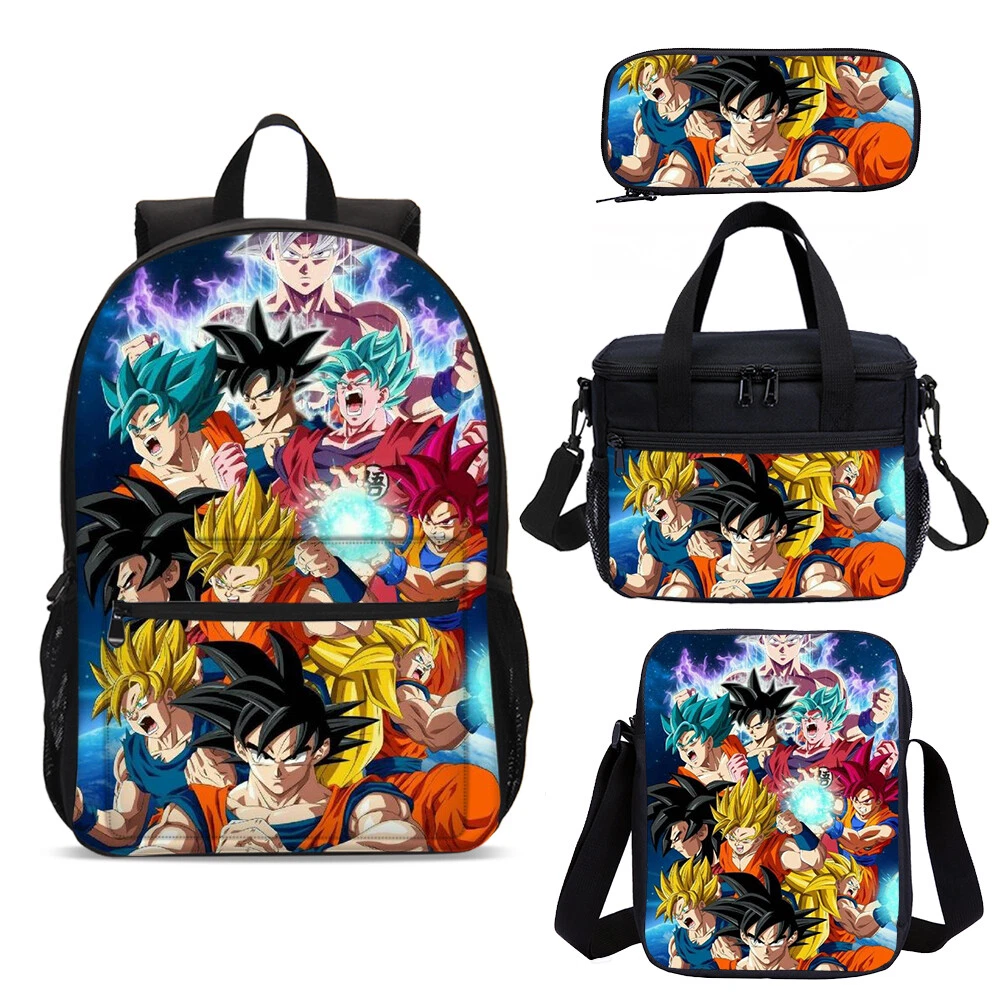 Dragon Ball Goku Forms Anime Kids School Backpacks Cooler Lunch Bag Pen  Case Lot