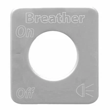 Switch Plate for Kenworth Breather Lights Stainless Steel Block Letter GG#68526