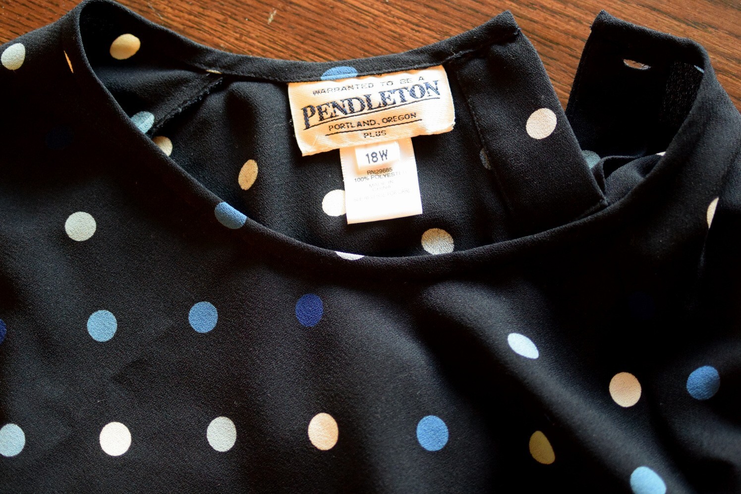 Pendleton Black Multicolor Dot LS Blouse/Top Wove… - image 7