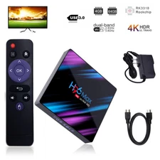 H96 Max Android 9.0 Smart TV Box 64G Quad Core 4K HD 5.8GHz WiFi Media Player US