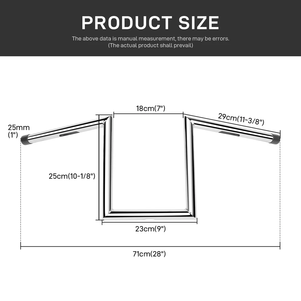 Manillar de elevación de 1" para motocicleta de 10"" barra en Z para Suzuki Intruder M800 VL 800 Volusia Foto 2 de 4