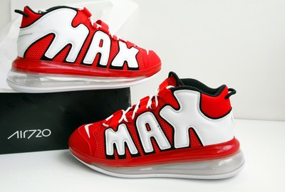 nike uptempo 720 red white black