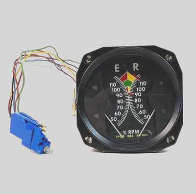 Dual RPM Gauge FITS Robinson R22 R44 Helicopter Tachometer Indicator