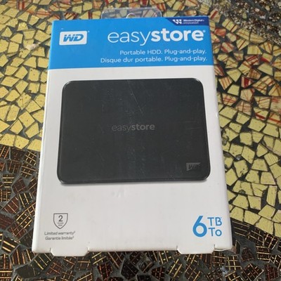 New WD Easystore 6TB HDD External USB 3.0 Portable Hard Drive - SEALED