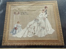 Lavender  Lace The Wedding Cross Stitch Pattern Victorian Bride Groom Marriage