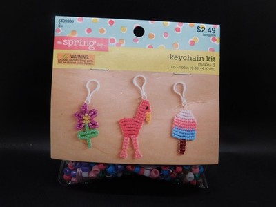 The spring shop spring Icons Beaded Keychain craft kit makes 3