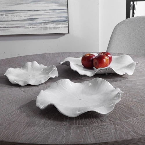 Uttermost Abella Abstract Flower Ceramic Wall Art - Set of 3 - Picture 8 of 9