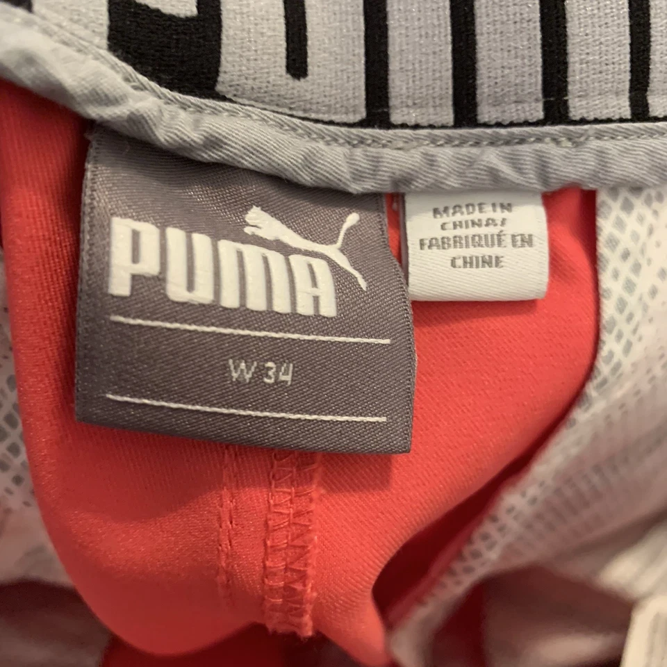 Pantalones Cortos Puma Golf Essential Pounce Para Hombre Talla 34 Rosa Neón Brillante Frente Plano Foto 4 de 4