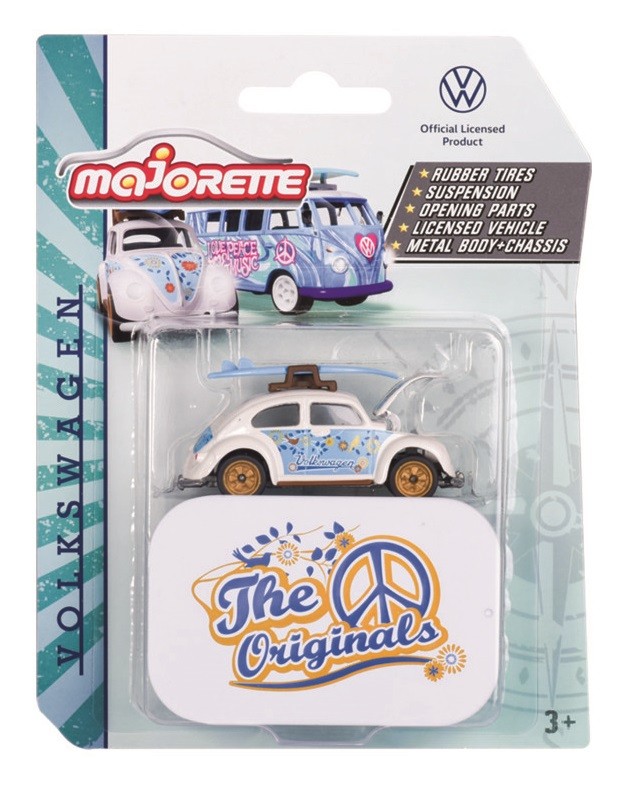 Majorette 212055005 - VW The Originals Deluxe Cars - Volkswagen Beetle