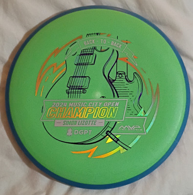 MVP Disc Sports Simon Lizotte Premium Distance Driver Glow 175g Green Blue