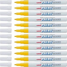 Uni-Paint 63705 PX-21 Oil-Based Paint Marker Fine Point Yellow 12-Count