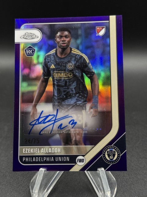 2026 Topps Chrome MLS Ezekiel Alladoh Rookie Purple Refractor Auto /75 #CA-EA