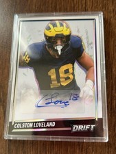 2025 Pulse Drift Colston Loveland Auto/10 Michigan Wolverines/Chicago Bears