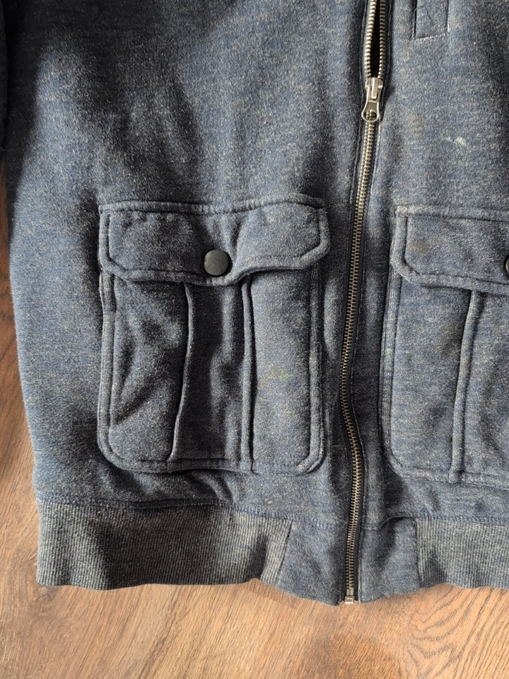 Chaqueta O'Neil Para Hombre M Sherpa Polar Sudadera con Capucha Azul Marino Cremallera Completa Surf Patinador Bolsillos De Colección Foto 4 de 4