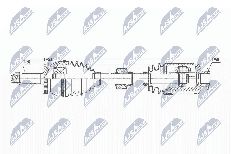 N.T.Y. NPW-HY-573.NTY Drive Shaft for HYUNDAI