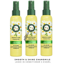 3 x Herbal Essences Chamomile 3 IN 1 Smooth & Shine Lightweight Conditioner 145m