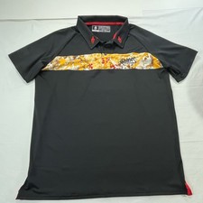 Kryptek Shiner Bock Shirt Men’s L Black Golf Polo Embroidered Logo Performance ￼