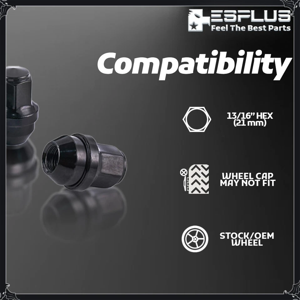 20 Pc Ford OEM Lug Nut Black M14x1.5 Fit Edge/Explorer/E-Transit/GT/Mustang - Image 4 of 4