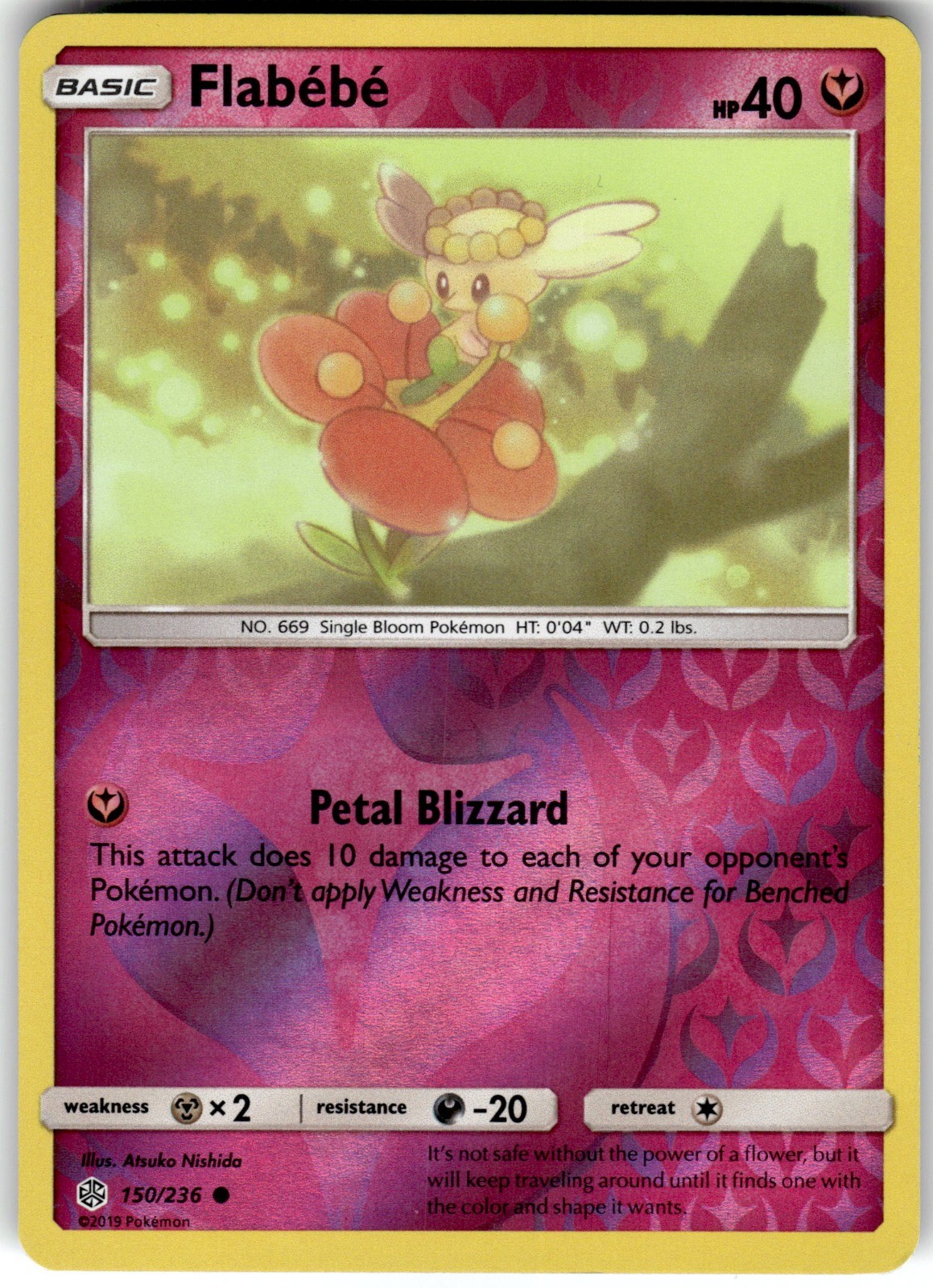 Flabebe - Reverse Holo SM - Cosmic Eclipse 150/236 2019
