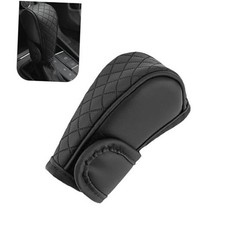 Car Gear Shift Knob Cover, Anti-Slip Breathable Leather Gear Shift 1 PC Black