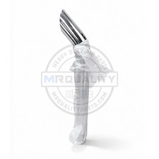 6 Inch Chrome Bullhorn Exhaust Stack 60 Inch Reduced To 5 Inch Plain End Univers