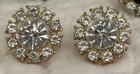 Vintage Rhinestone Pierced Earrings Lot of Three Pairs — photo 3