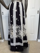 Vintage 70s Tumbleweeds eyelet floral maxi skirt sz M hippie cottagecore