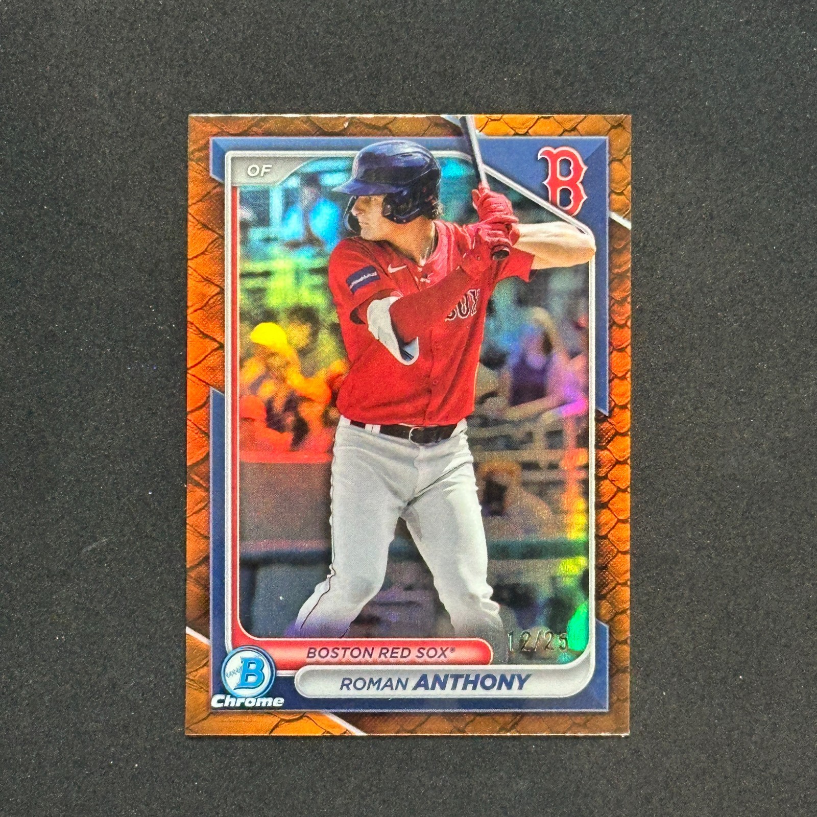 2024 Bowman Chrome Roman Anthony Reptilian Orange 12/25 #BCP-235