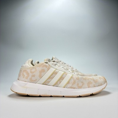Adidas Swift Run X White Beige Leopard Running Shoes H01907 Women's Size  7.5 | eBay