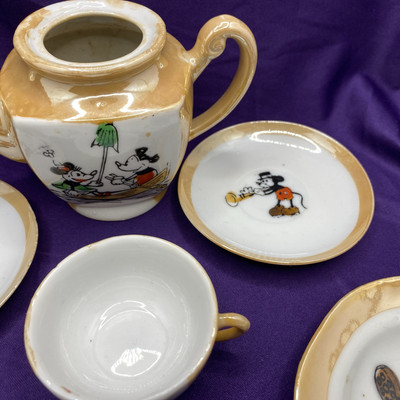 Vtg 1930's Mickey Mouse Childs Tea Set DISNEY Japan | eBay