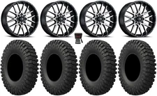 ITP Hurricane 18" Wheels Machined 37" MotoCrusher Tires Kawasaki Mule Pro FXT