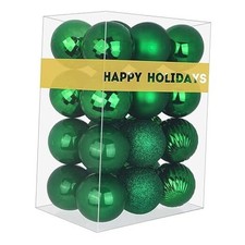 1.6" Small Christmas Balls Christmas Tree Decoration 1.6"- 24PCS Emerald Green