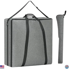 32" Grey Dog Playpen Storage Bag - Waterproof Oxford Fabric, Travel-Friendly