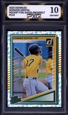 2025 Donruss KONNOR GRIFFIN Rocket Foil Rated Prospect #123 Graded PXG 10 