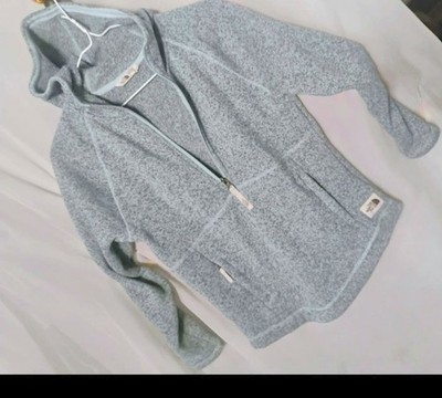 The North Face kids large 1/2 Zip insulated bluish Gray Pullover Jacket Hoodie