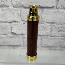 Vintage Brass Wood Handheld Spyglass Telescope Nautical Maritime Office Decor