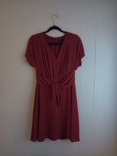 Ann Taylor Red Shift Dress Size 2 Beautiful 