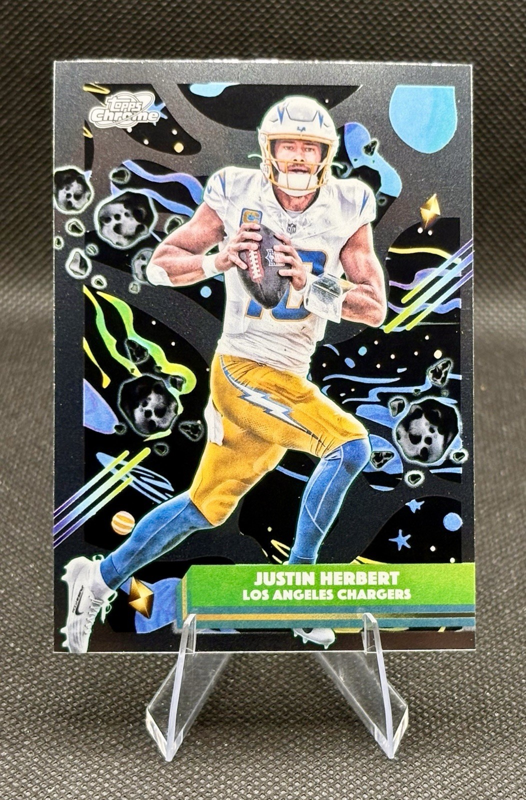 Justin Herbert 2025 Topps Chrome Cosmic #53 Los Angeles Chargers