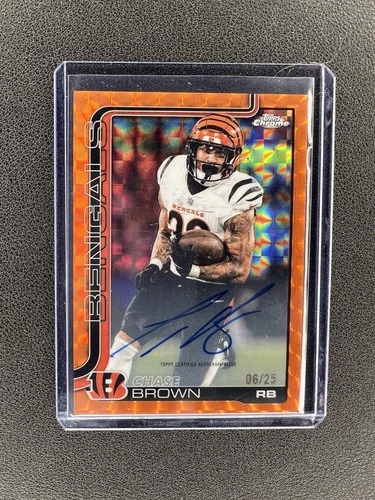 2025 Topps Chrome Chase Brown Chrome Autographs (RAW)