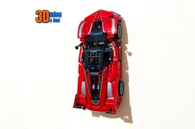 3DUDES & DAD Wall Mount Bracket for LEGO Technic Ferrari FXX K (set 42212)