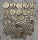 $10 Face Value 90% Silver Washington Quarter, Walking Liberty, and Mercury Dime